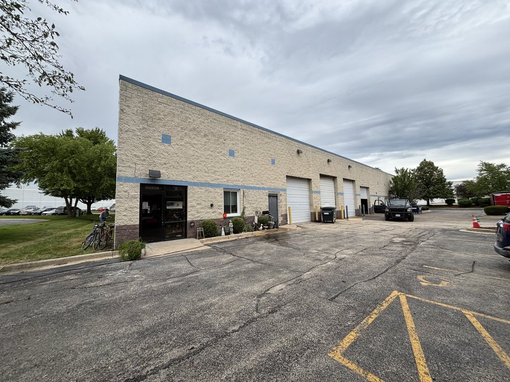Commercial building exterior before masonry restoration