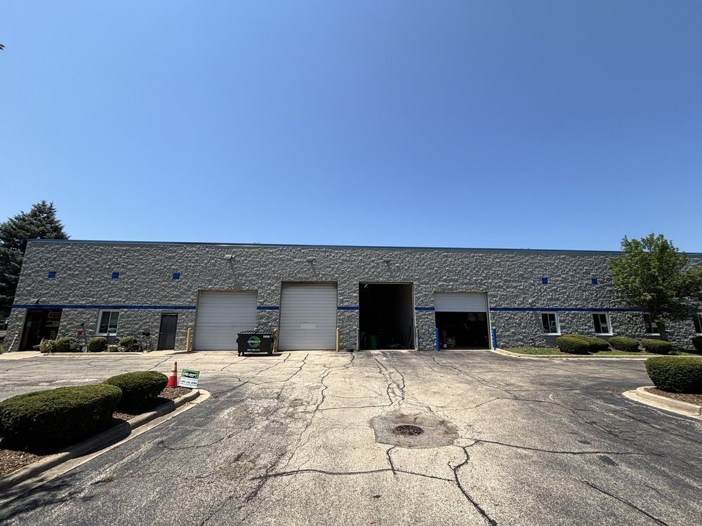 Finished commercial building after masonry restoration