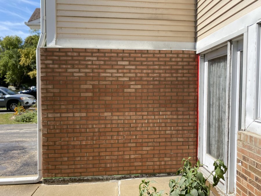 Brick repaired and rebuilt to match